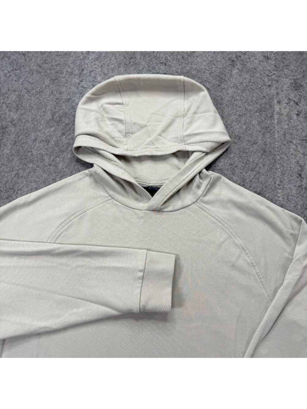 Free Fly Hoodie Men M Beige Solid Fleece Pullover Sweatshirt Performance